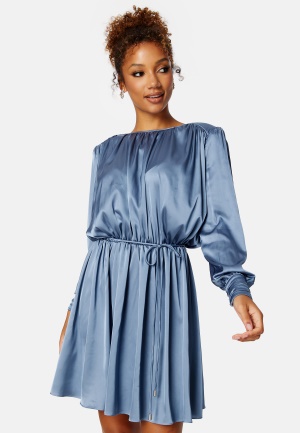 BUBBLEROOM Klara Satin Dress Blue S