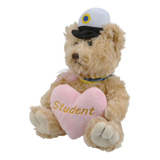 Studentdjur Nallebjörn med Rosa Hjärta - 20 cm