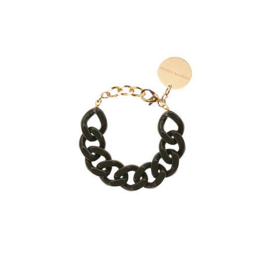 Armband flat chain winter olive