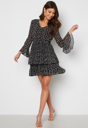 Chiara Forthi Carlotta flounce dress Black / Patterned 36