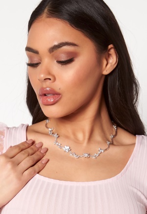 Ivory & Co Waterlily Necklace Silver Crystal One size