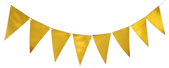 Vimpel - Guldmetallic - 3,6 m