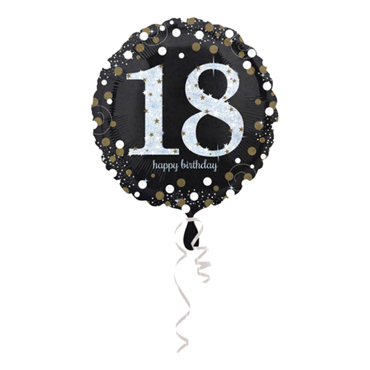 Folieballong Sparkling Birthday 18