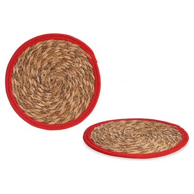 Bordsunderlägg Brun Röd Naturliga fibrer (Ø 30 cm)