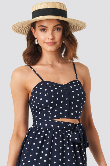 NA-KD Boho Cropped Dot Top - Dotted