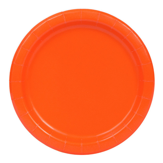 Papperstallrikar Orange - 8-pack