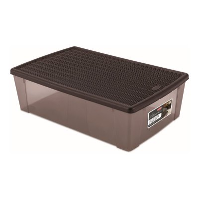 Låda med lock Elegance Plast Choklad (38,5 x 17 x 59,5 cm)