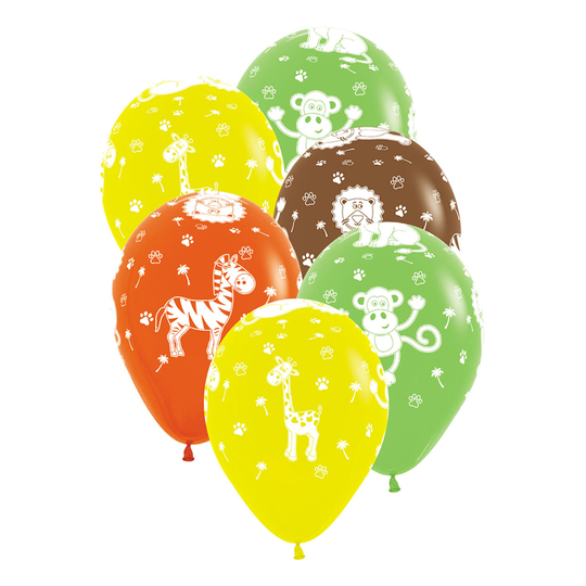 Ballonger Djungelns Djur - 6-pack