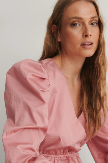 NA-KD Boho Ekologisk blus - Pink