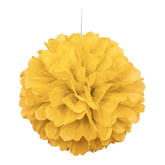 Pom Pom Gul Hängande Dekoration