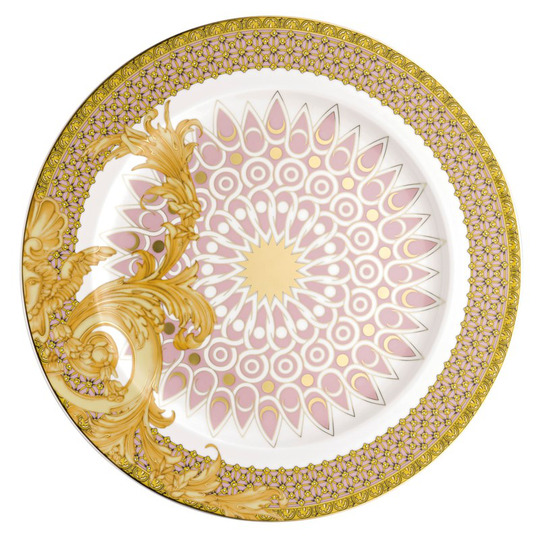 Les les rêves byzantins serveringsfat rosa/guld 30 cm