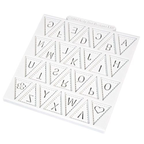 Silikonform - Katy Sue - Alfabet/vimpel