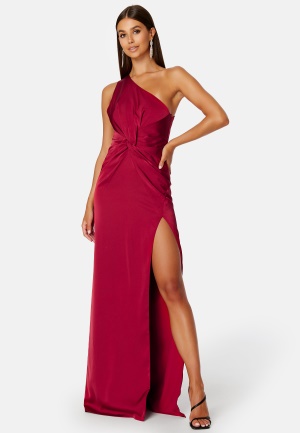 Elle Zeitoune Eliana One Shoulder Dress Wine S (UK10)