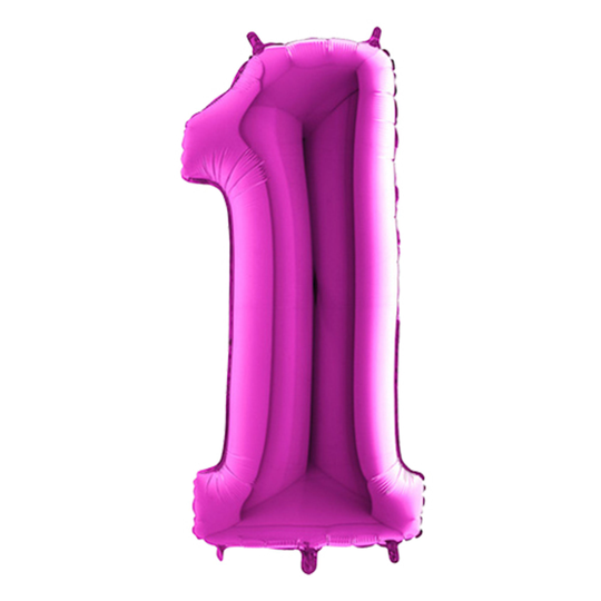 Sifferballong Lila Metallic - Siffra 1