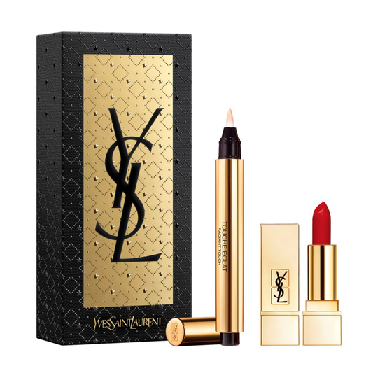 Touche éclat illuminating pen & rouge pur couture lipstick holiday set röd