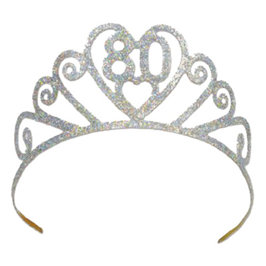 Glittertiara med Siffror - 80