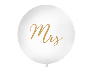 Jätteballong - Mrs - Vit/Guld