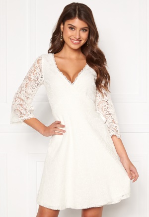 Chiara Forthi Heaven wrap lace dress White 32