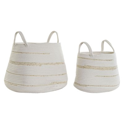 Korg - set DKD Home Decor Bomull Boho (41 x 41 x 31 cm) (2 pcs)