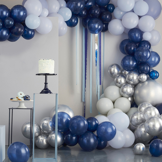 Ballongbåge Mörkblå/Silver