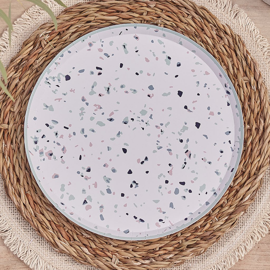 Papptallrikar - Terrazzo