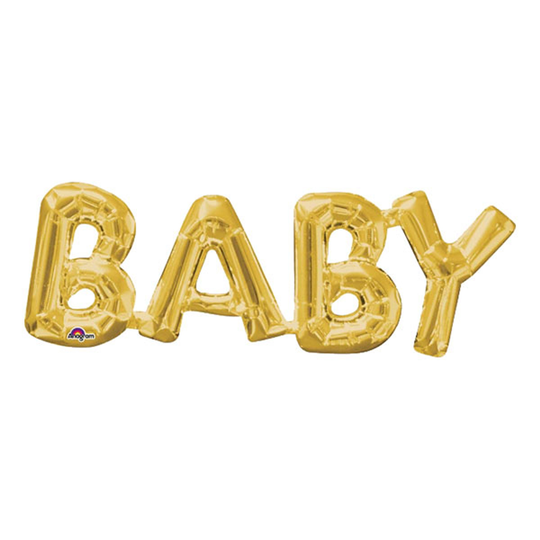 Bokstavsballong Baby Guld