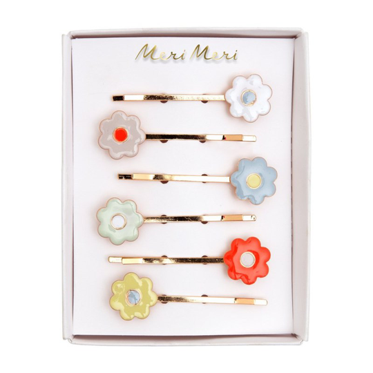 Hårspännen daisy enamel hair slides multi
