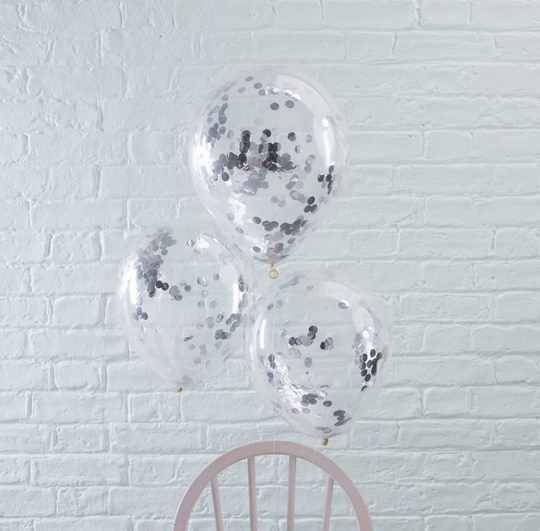 Konfettiballonger - Silver