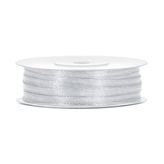 Satinband Silver - 3 mm x 25 m