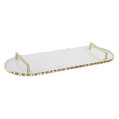 Bordsdekoration DKD Home Decor Metall Glas (51 x 19 x 4 cm)
