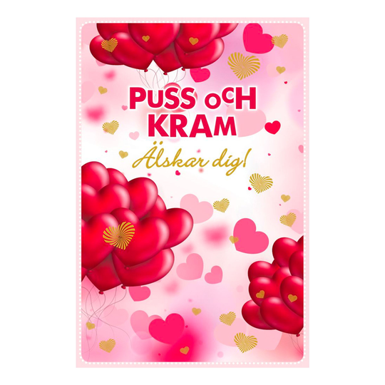 Kort Dubbelt Puss Och Kram Älskar Dig