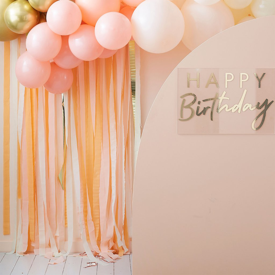Streamers - Peach & Gold