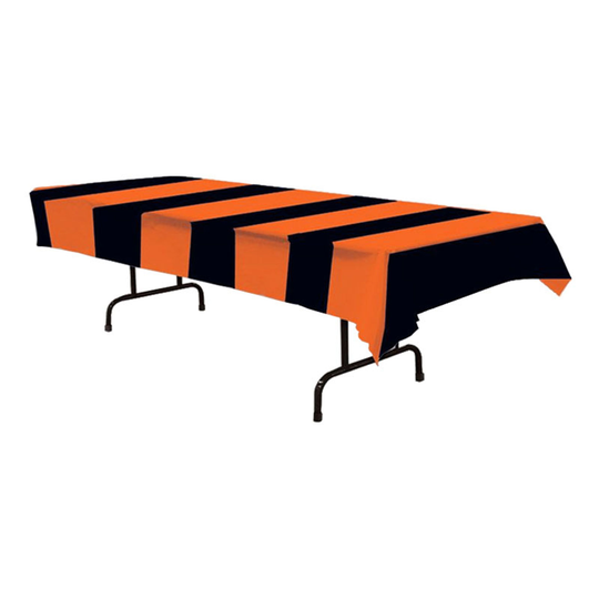 Bordsduk Svart/Orange Randig