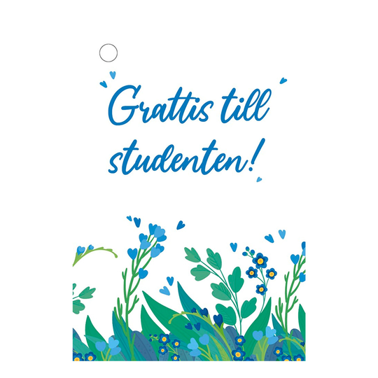 Studentkort Mini Grattis Till Studenten Blommor