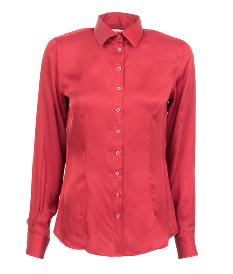 Satinblus tilde glossy röd