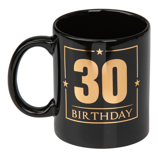 Mugg Svart 30 Birthday