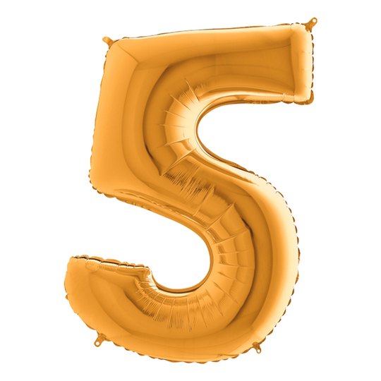 Sifferballong Guld Metallic - Siffra 5