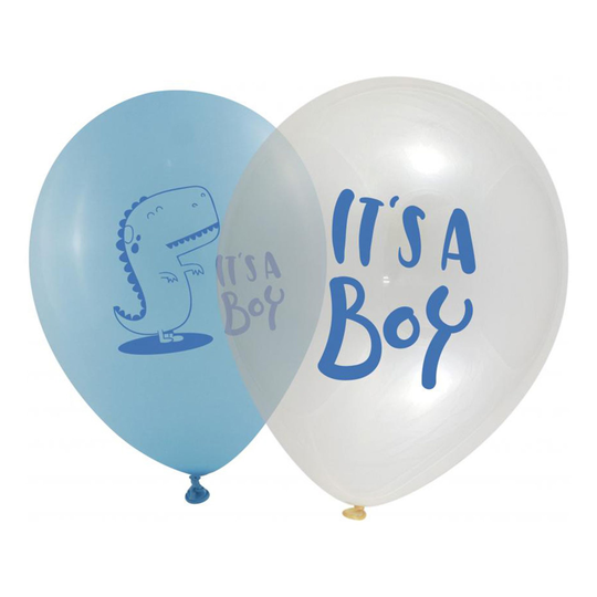 Latexballonger It's a Boy Dinosaurie - 10-pack