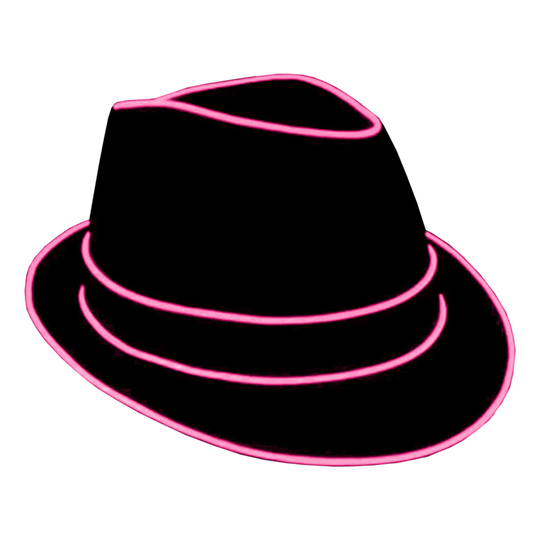 El Wire LED Hatt - Rosa