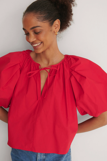 NA-KD Boho Ekologisk bomullstopp - Red