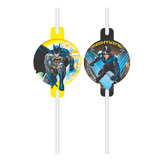 Papperssugrör Batman - 4-pack