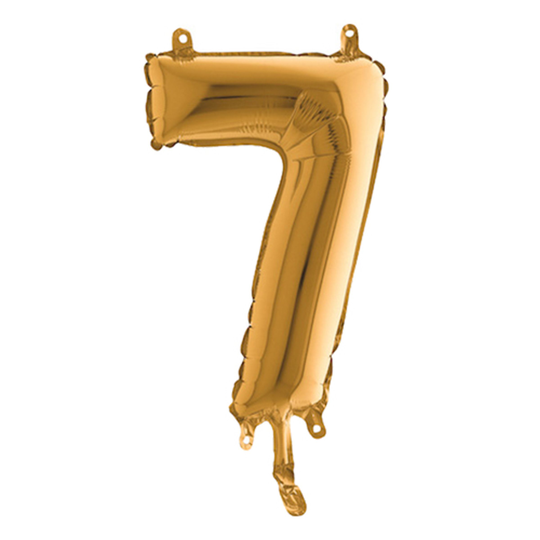 Sifferballong Mini Guld Metallic - Siffra 7