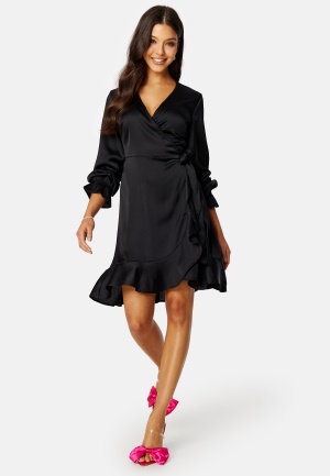 BUBBLEROOM Emiliana Wrap dress Black 34