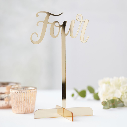 Bordsnumrering - Gold wedding