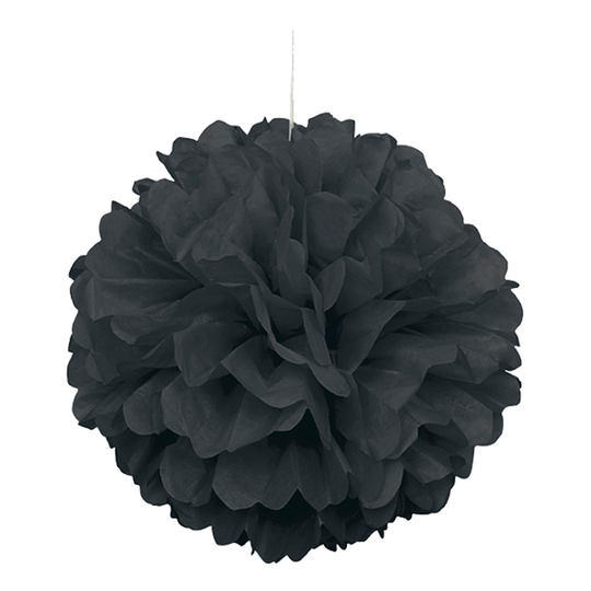 Pom Pom Svart Hängande Dekoration - 1-pack