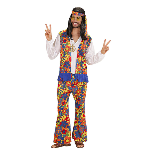60-tals Hippie Maskeraddräkt - Small