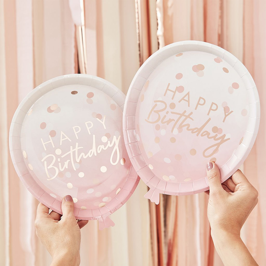 Ballongtallrikar - Happy Birthday - Mix it Up