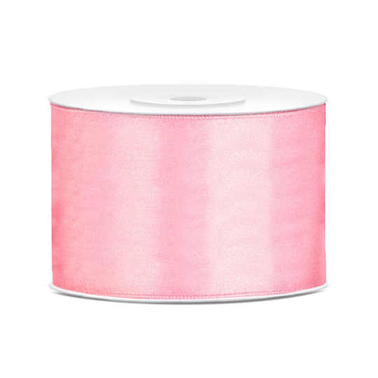 Satinband Ljusrosa - 50 mm x 25 m