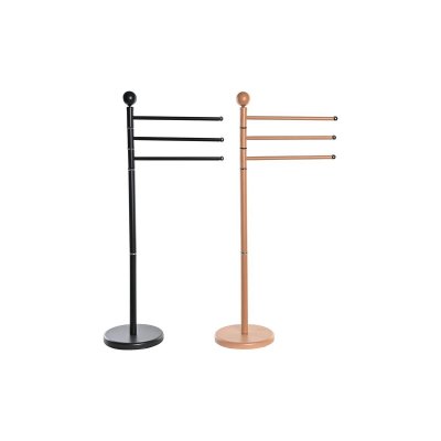 Handdukstork DKD Home Decor Svart Grå Metall Orange (43 x 22 x 90 cm) (2 antal)