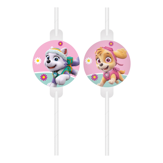 Sugrör Paw Patrol Skye & Everest - 4-pack